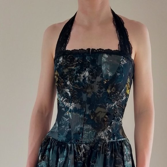 Betsey Johnson floral cocktail/grad dress size 2 - Picture 3 of 10